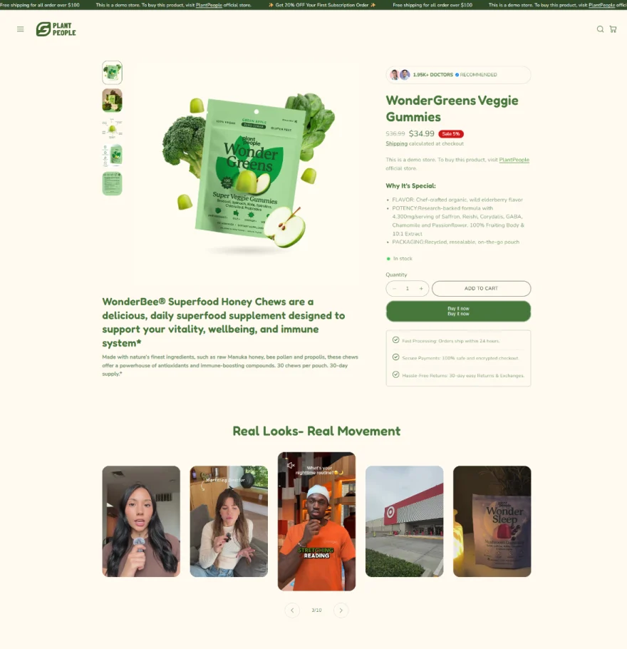 Product Page demo 3