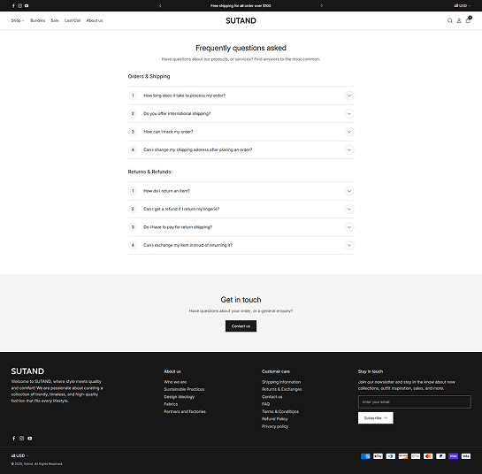 FAQs Page