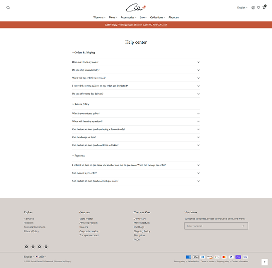 FAQs Page