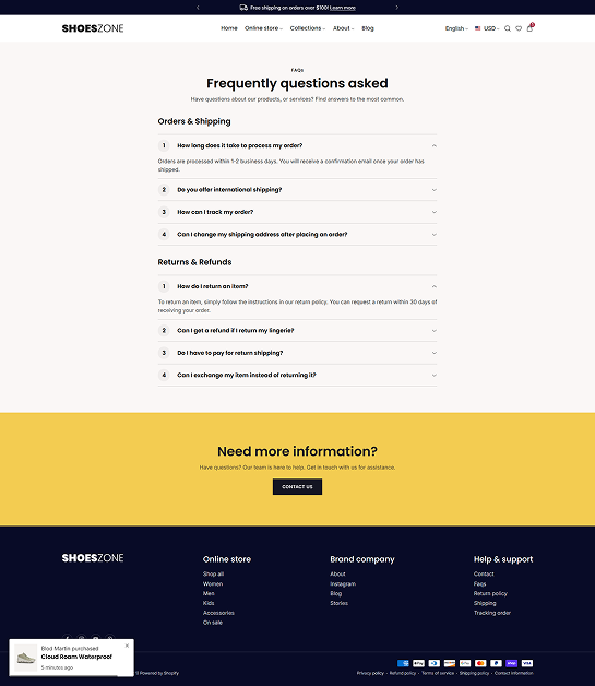 FAQs Page