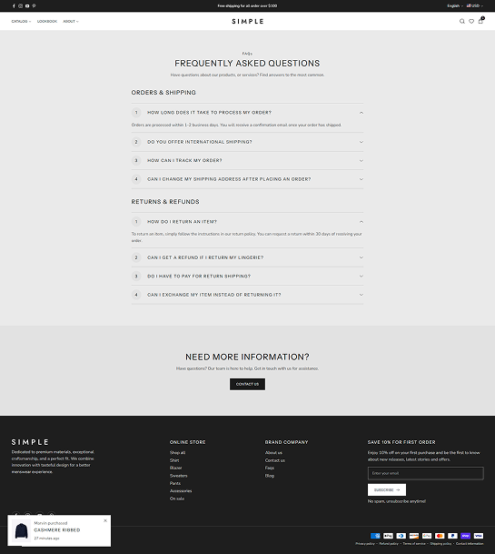 FAQs Page