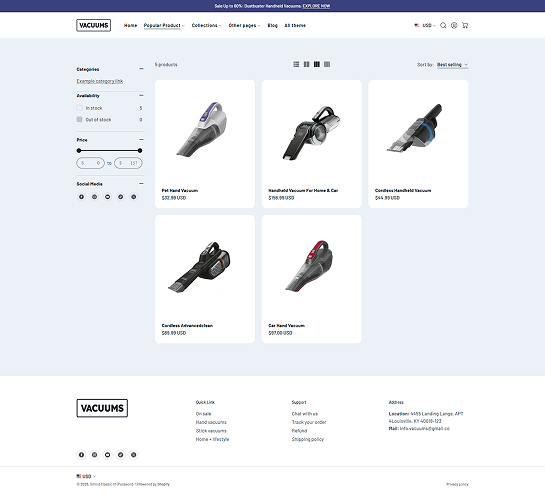 Collection Page