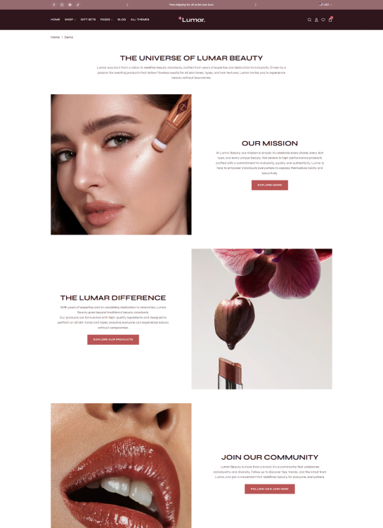 About Us Page