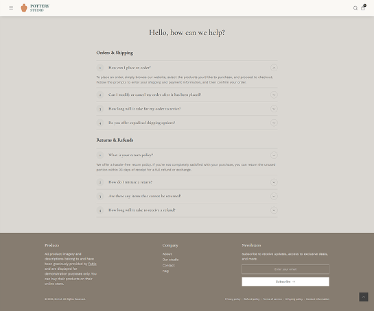 FAQ Page