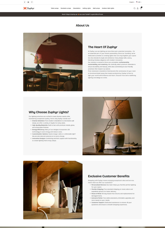 About Us Page