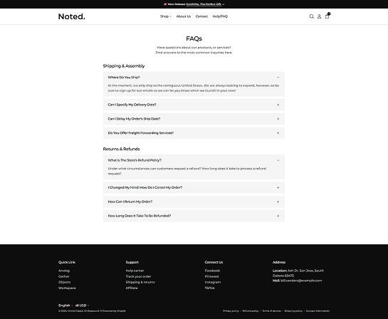 FAQ Page