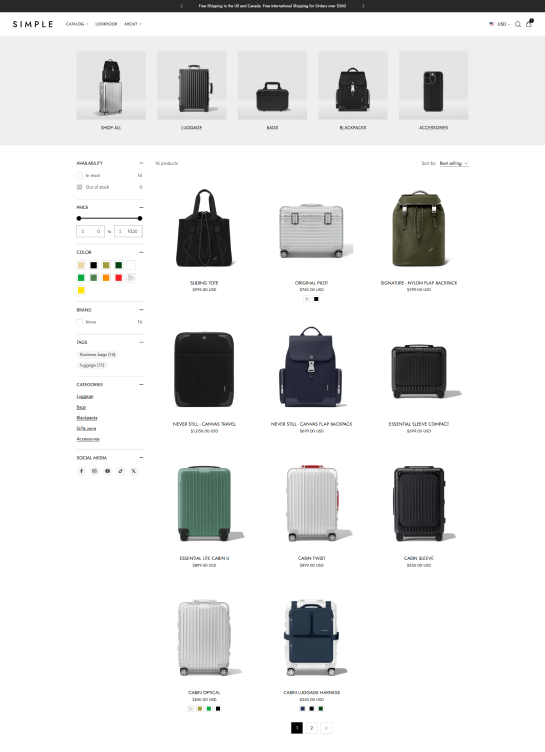 Collection Page