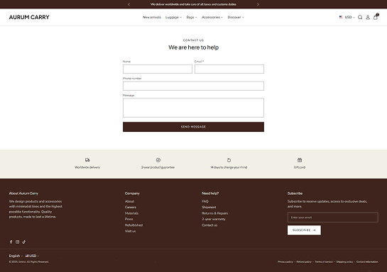 Contact Page