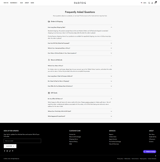 FAQ Page